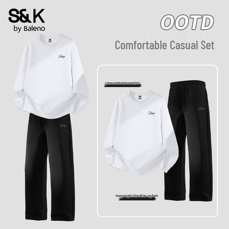 

Baleno S&K Series Men s Sweatshirt & Wide-Leg Pants Set 2XL