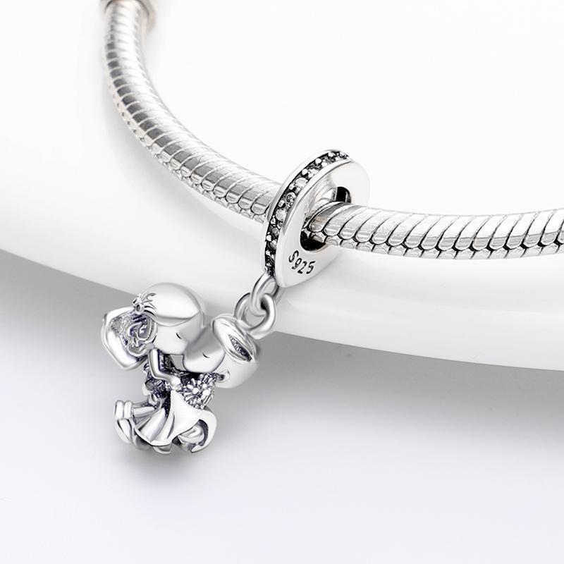 Charmuri Cupru Cuplu Căsătorit Charmuri Pandantive Mărgele Se Potrivește 3Mm Brățară Colier Original Femei Bricolaj Bijuterii Fine Cadouri