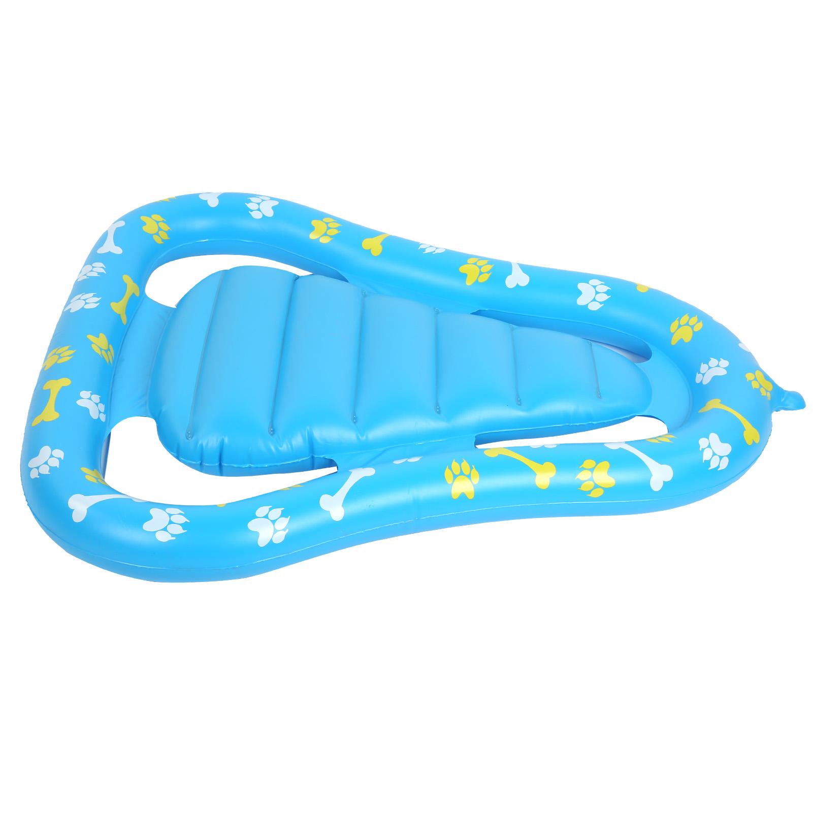 Igeteck Pet Floating Row Pvc Thicken Summer Dog Pool Float Inflatable Raft Pets Water Fun Tools