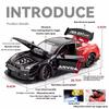New GTR Skyline Ares Sports Car 1:24 Alloy Diecast Model Spray Car Sound & Light Kid Desktop Competition Toys Collectibles Gifts