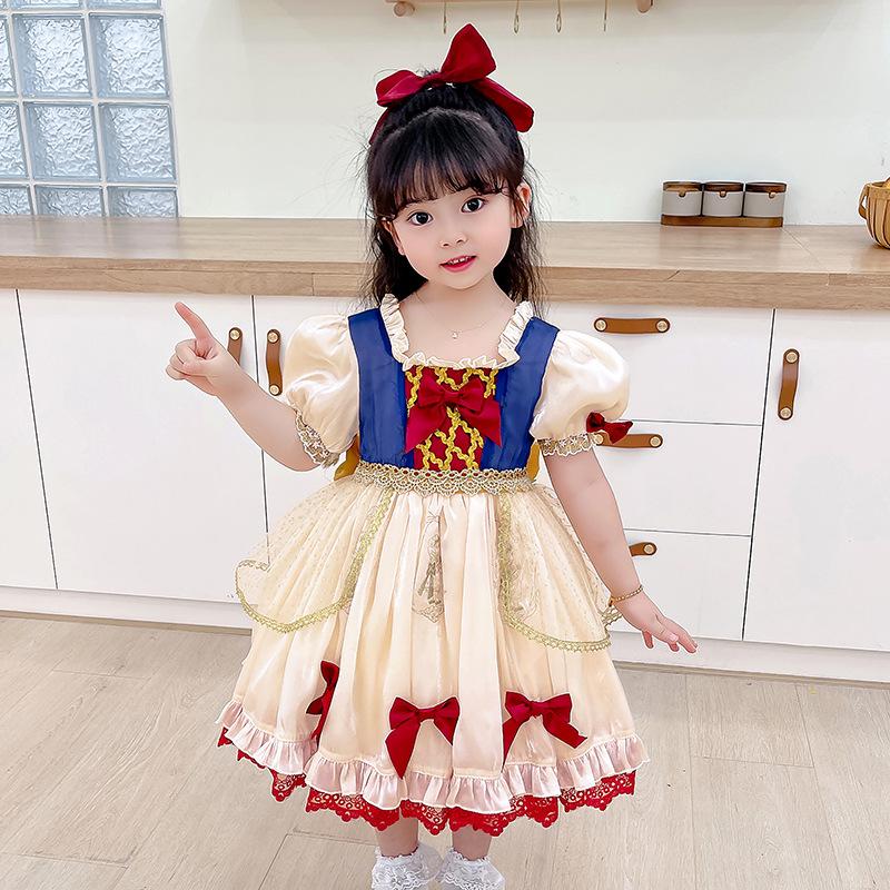 Snow White Girl Princess Dress Summer Children's Dress First Birthday Dress Spring and Autumn