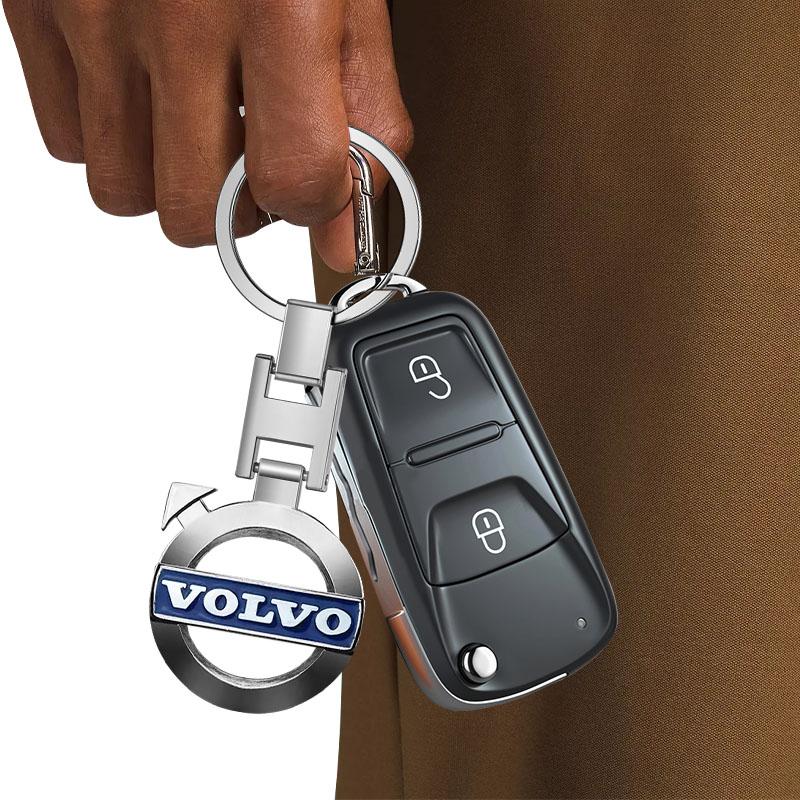 Porte-clés de voiture Porte-clés Pendentif Porte-clés en métal Emblème Pour Volvo 240 C70 S40 S50 S60 S70 S80 S90 V40 V50 V60 V90 XC40 XC60 XC90 Vnl Camion