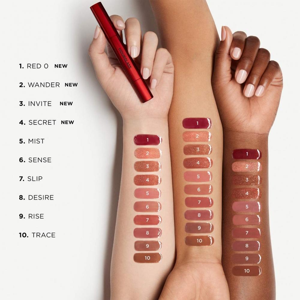 HourGlass Phantom VolumizinG Glossy Lip Balm .05 Oz   1.7 G Invite 80 Rosy Brown With Gold Pearl