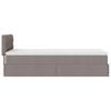 Ottoman Bed with Mattress Taupe 80x200 Cm Fabric