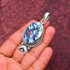 Abalone Shell Gemstone Pendant Gemstone : 925 Sterling Silver Handmade Jewelry Pendant