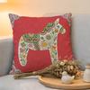 Cushion Cover  Linen  SkinFriendly Soft Decorative Case For Sofa Home Decor Anime Dala Horse Print Pillow cover