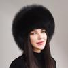 Fox Hair Hat Winter Women's Fur Hat Warm Ear Protection Princess Bun Hat