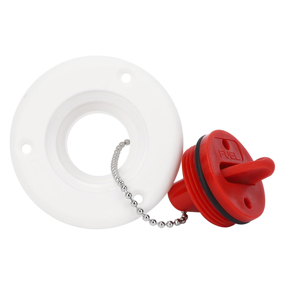 ABS Plastic Boat Deck Fill/ Filler Port Gas Fuel Tank with Key Cap for Yacht Motor Homeswhite