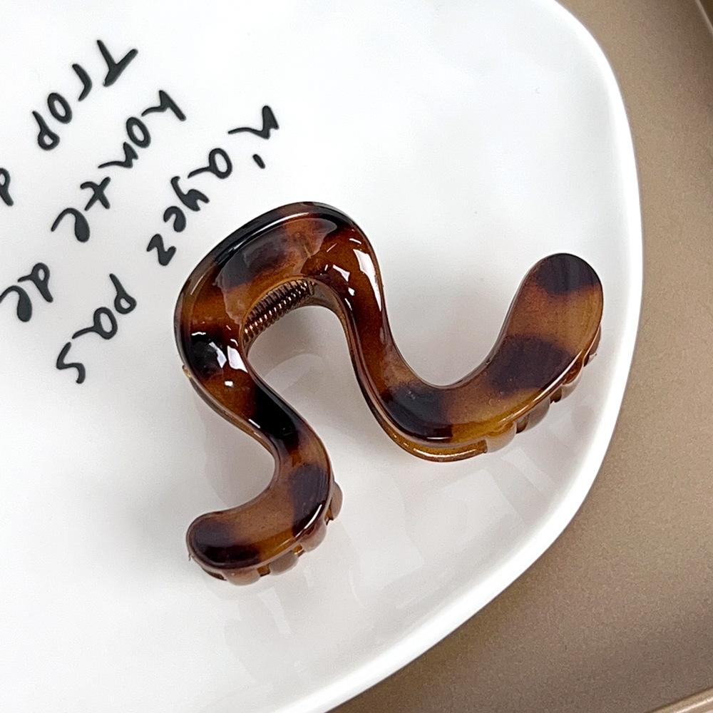 Wave Large Hair Claw Clips Crab Clamps Women Girls PC Jelly Leopard Ponytail Holder Hair Barrettes Hairpin Hair Accessoires New