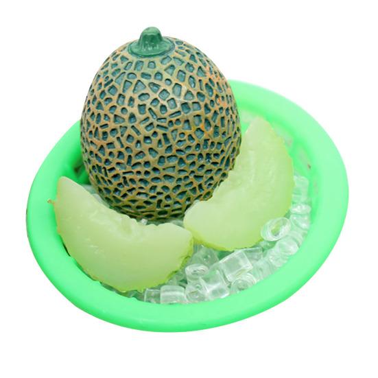 Mini Chilled Watermelon Set Miniature Basin with Cantaloupe Ice Cubes Mini