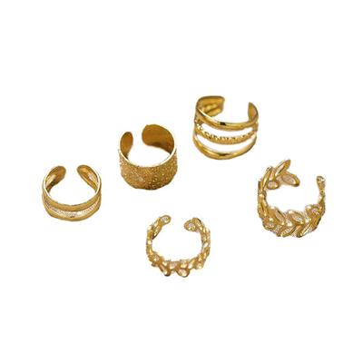 5 Stück/Set Einfache Persönlichkeit Ohrklemme Legierungsschmuck Klassische Ohraccessoires für Frauen Täglich Partykleidung