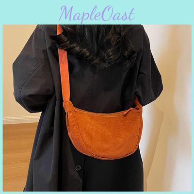 Bolso de Corduroy con Forma de Empanadilla de Moda para Mujer 2023 Nuevo Bolso Cruzado Ligero Estilo Minimalista Urbano