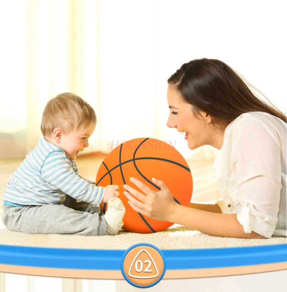 Silent Basketball Children'S Silent Clapping Indoor Shooting Training Elastic Large Sponge Small Leather Ball Toy