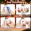 10Pcs PVC DIY Heat Transfer Paper for UV Sublimation Cup Santa Claus 240x110mm