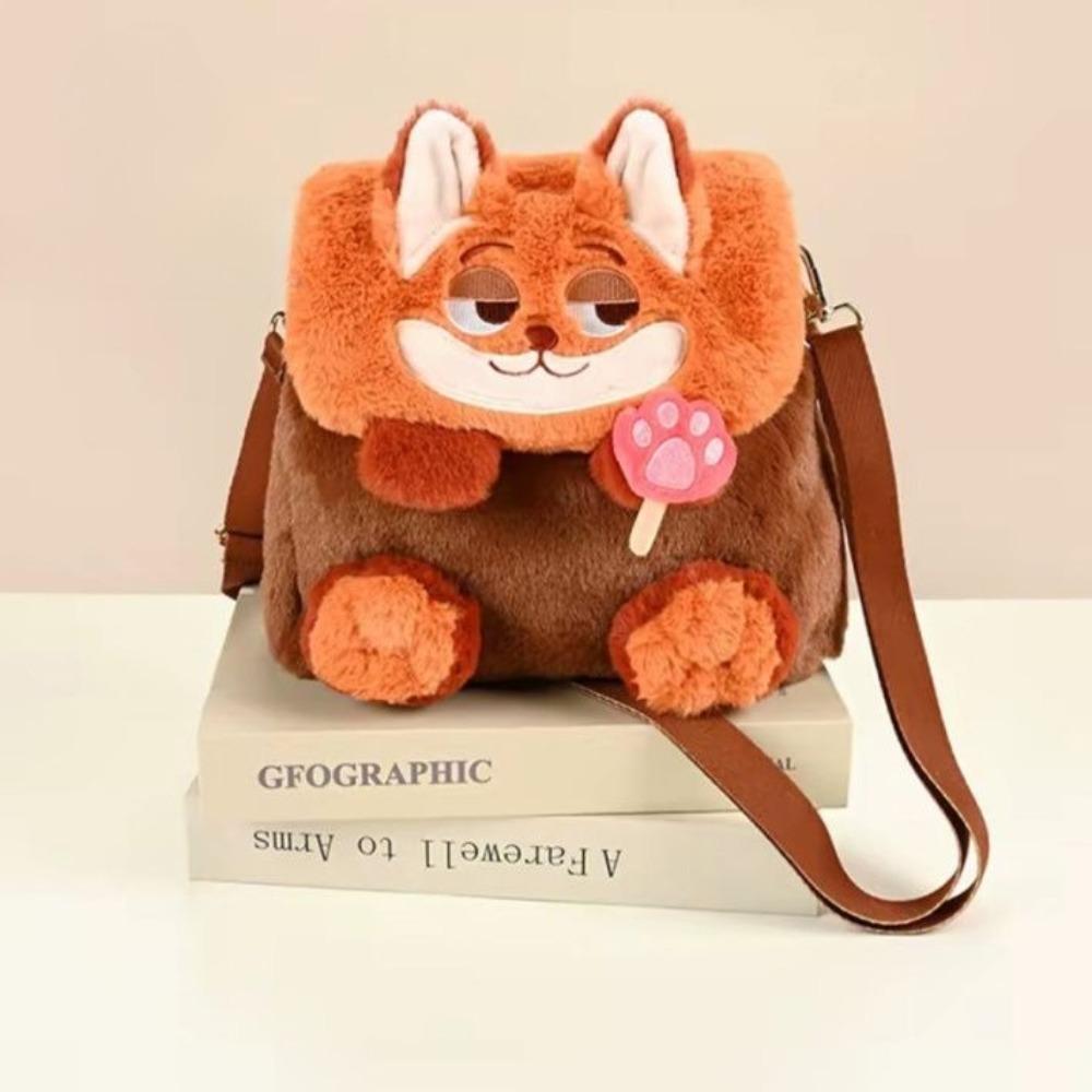 

Kawaii Zootopia 2 Judy Nick Plush Backpack Cute Double Sided Series Anime Bag Plush Bag Birthday Gifts