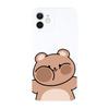 Cute Rabbit Bear Couple Paired Phone Case For iPhone 16 14 13 12 11 15 Pro Max Plus Mini SE3 XR Soft Lovers Cover Fundas Coques