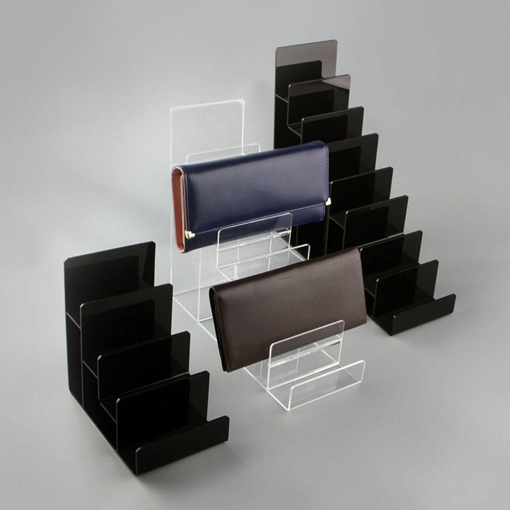 

Multilayer Wallet Display Stand Black Acrylic Display Stand Multifunctional Bag Stand Jewelry Transparent-2 Layers