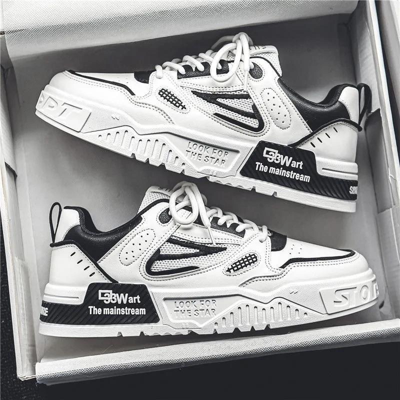 

Fashion Mens Shoes Fashion Outdoor Casual Shoes Lace Up Platform Skateboard Shoe Training Shoes for Men Non Slip Sneaker Tenis Masculino 39 чёрный