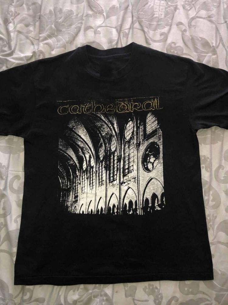 1991 Style Cathedral Band Shirt Classic Black Unisex S-5XL Unisex T-Shirt S
