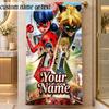 Strandtuch Miraculous Ladybug Benutzerdefinierter Name Text Personalisierbares Weiches Handtuch für Strand Pool Innen Hausdekoration Geschenk