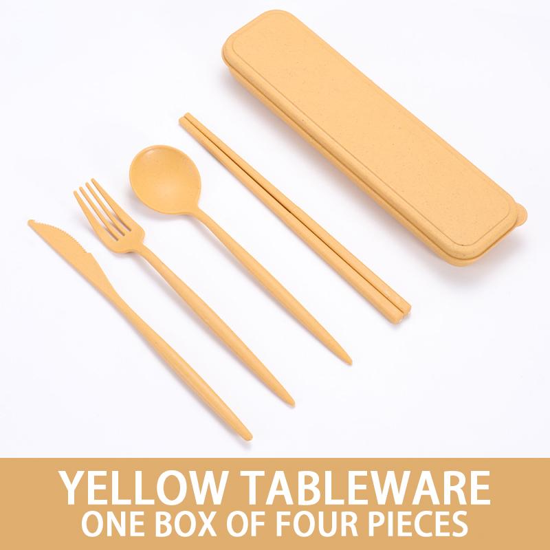 Portable Plastic Cutlery with Case Reusable Utensils Set for Picnics Travel Celebrate Holidays Picnics Travel and Daily Use