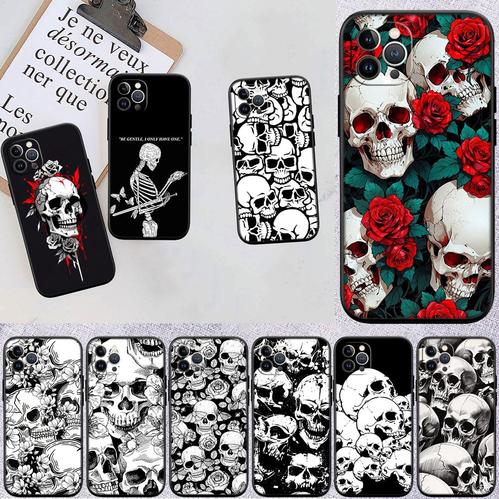 FM46 Skeleton Skull Soft Shell Phone Case for Xiaomi Xiaomi Poco M4 M5 M6 M7 X3 X6 X7 F8 Ultra Pro GT NFC
