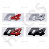 3D ABS Q4 Letter Emblem Logo Rear Trunk Badge Car Styling Sticker For Levante Ghibli Grecale Quattroporte GranCabrio