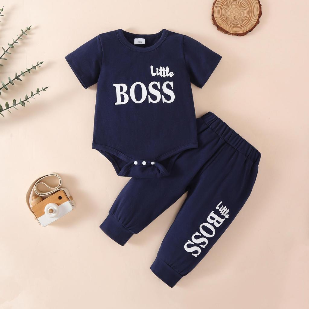 Tutina per neonato con cappuccio a maniche lunghe per primavera e autunno: Tinta Unita, Stampa Lettere, Due Pezzi per Bambini e Bambine
