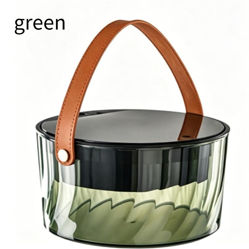 Premium Clear Tea Residue Bin with Handle Office Home Use Filtering Waste Water Container for Tea Leaves