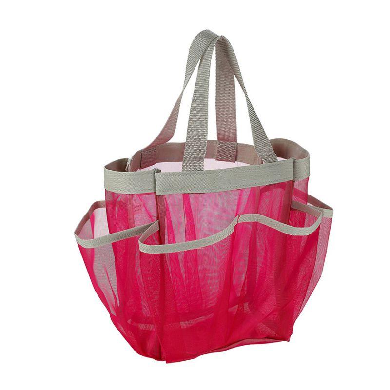7 Grid Oxford Fine Mesh Double Handle Bathroom Storage Bag