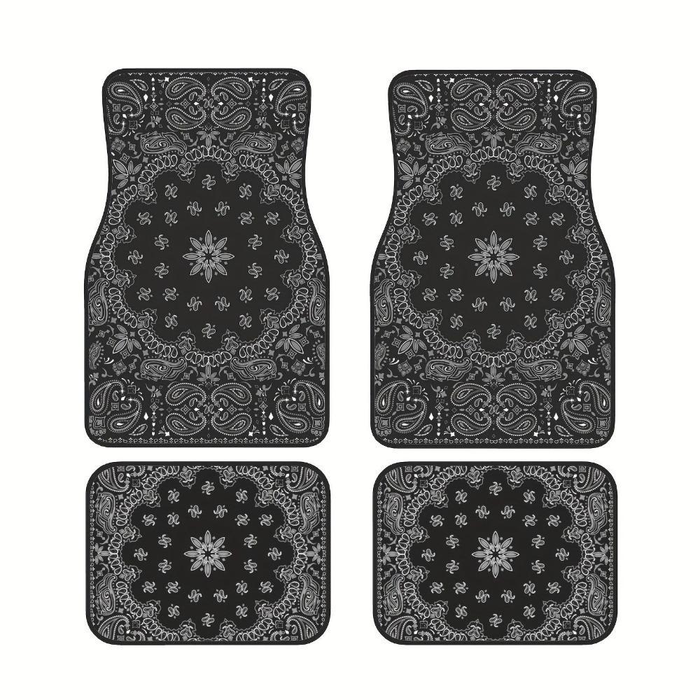 4Pcs Heavy Duty Persian Carpet Bohemian Car Floor Protector Rugs  for Front Rear Seats