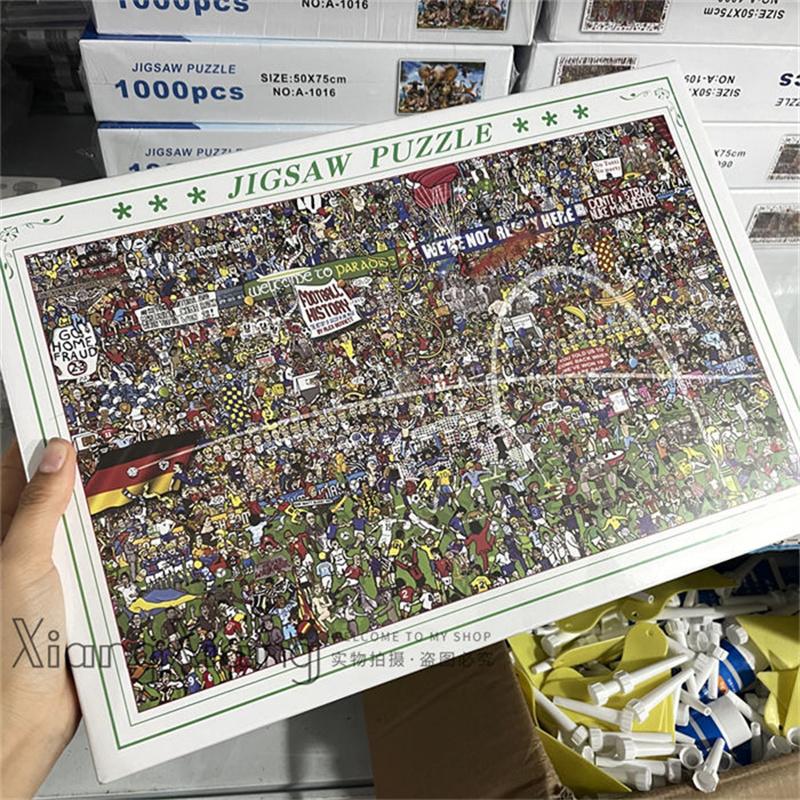 1000 stukjes Black Hell Legpuzzel Puur Zwart creatief doe-het-zelf puzzel Creativiteit Stel je speelgoed voor Magische puzzels geduld speelgoed