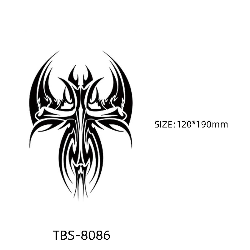 Waterproof Semi-Permanent Black & White Totem Flower Tattoo Stickers