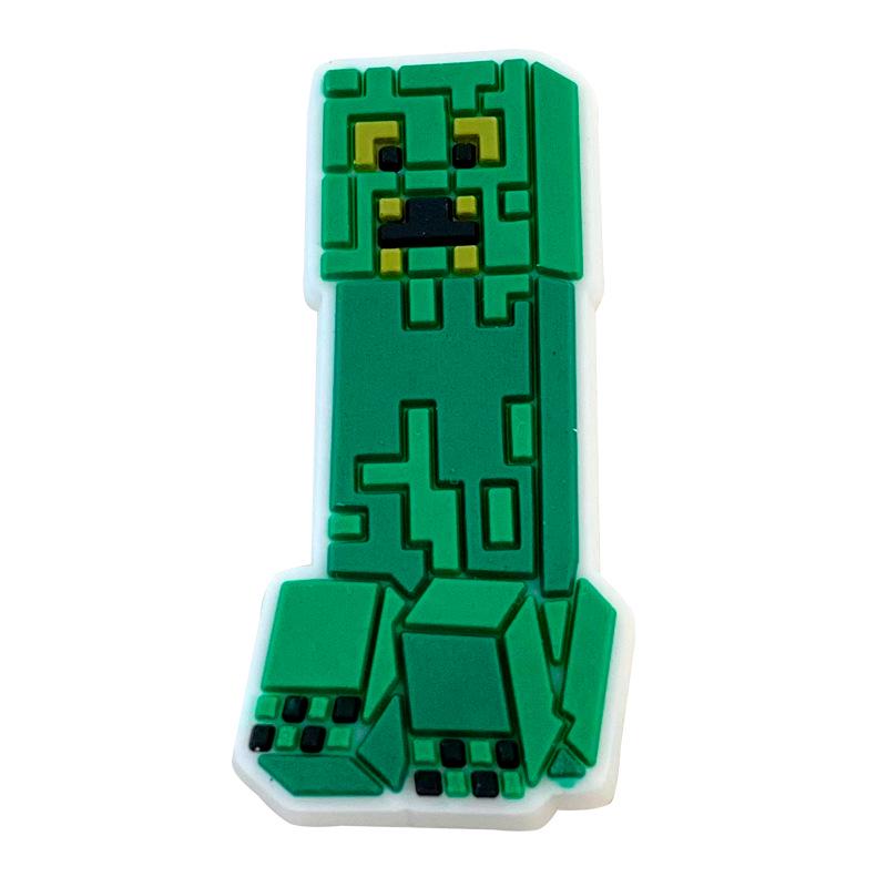 DIY Minecraft Series Flower Charms: Soft PVC Shoe Decorations & Buckles