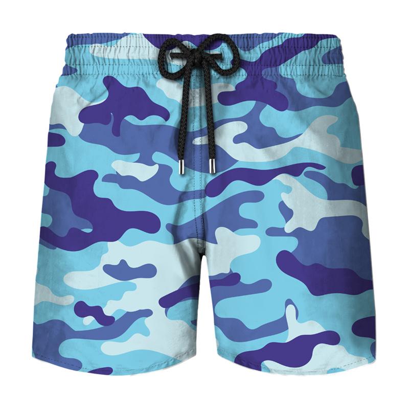 Fashion Men's Camouflage 3D Printing Short Pants Casual Swim Trunks Summer Short Beachwear Male Beach Shorts Surfboard Quick Dry