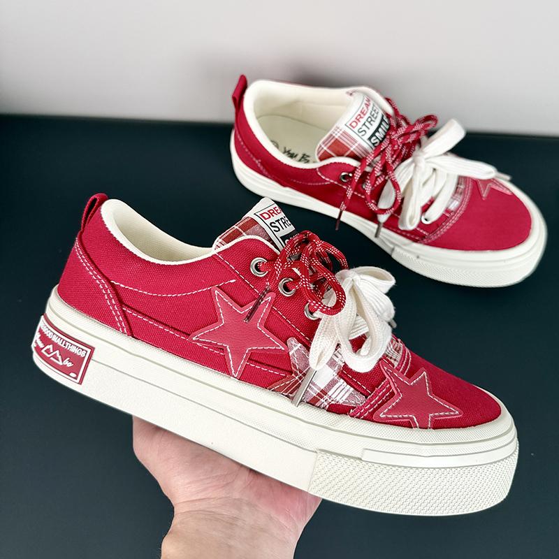 Men's Fashion Board Shoes Star Chart Trendy Versatile Men's Canvas Shoes Men's Outdoor Travel Shoes