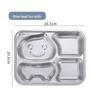 Kids' 304 Stainless Steel Divided Meal Plate