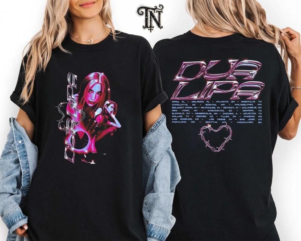 

Dua Lipa Concert Music 2025 Graphic Tee Double Sided Unisex T-shirt Unisex T-Shirt XXL