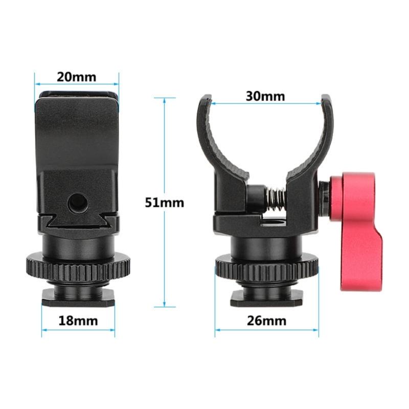 Metal Super Clamp with Shoe Mount Adapter for Microphone Cold Shoe Mount Photography Studio and Outdoor Essential