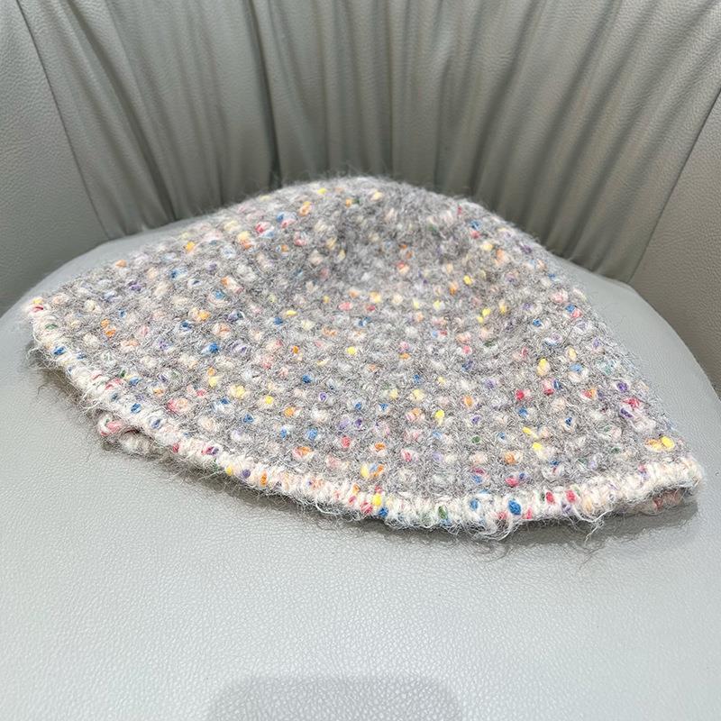 Colorful Woolen Hat for Women In Autumn and Winter Warm and Ear Protecting Versatile Knitted Hat for Fishermen
