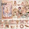 Decoração de Quarto Sonhadora Calendário do Advento de Ballet 2026, 24 Peças Acrílico Temático Saia de Dança do Cisne Castelo Decoração Enfeites Calendário de Contagem Regressiva, Presente de Natal