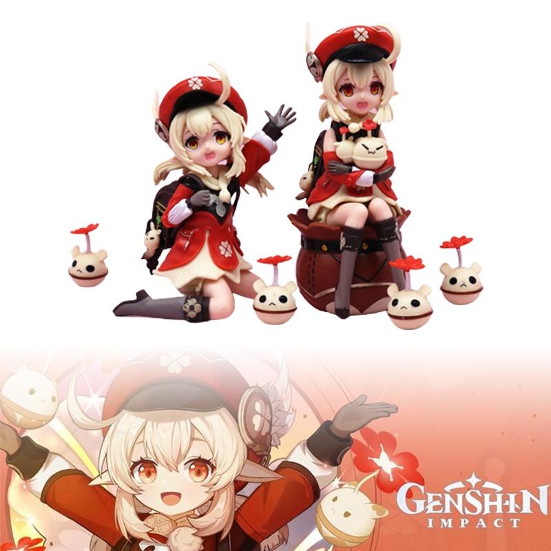 888 Marke Original Gott Klee Funkenritterin GK Klee sitzend und stehend Spiel Zubehör Sammlermodell 11-13cm PVC Figur