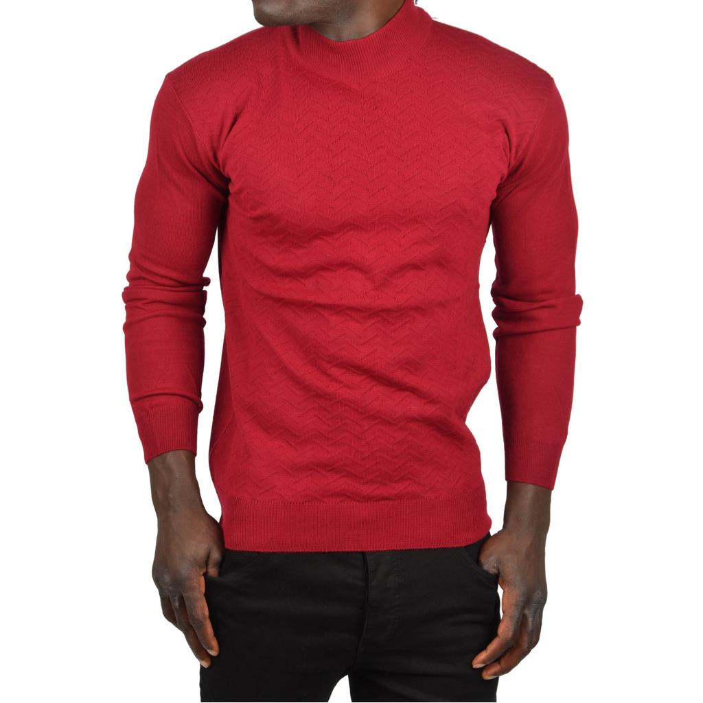 DeepSEA Rollkragenpullover mit halbem Rollkragen und Zickzackmuster, schmaler Schnitt, Rollkragenpullover 2505496