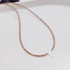 Elegant 2m Zircon Beaded Clavicle Chain: 26-Letter Deep Sea Shell Necklace for Women.