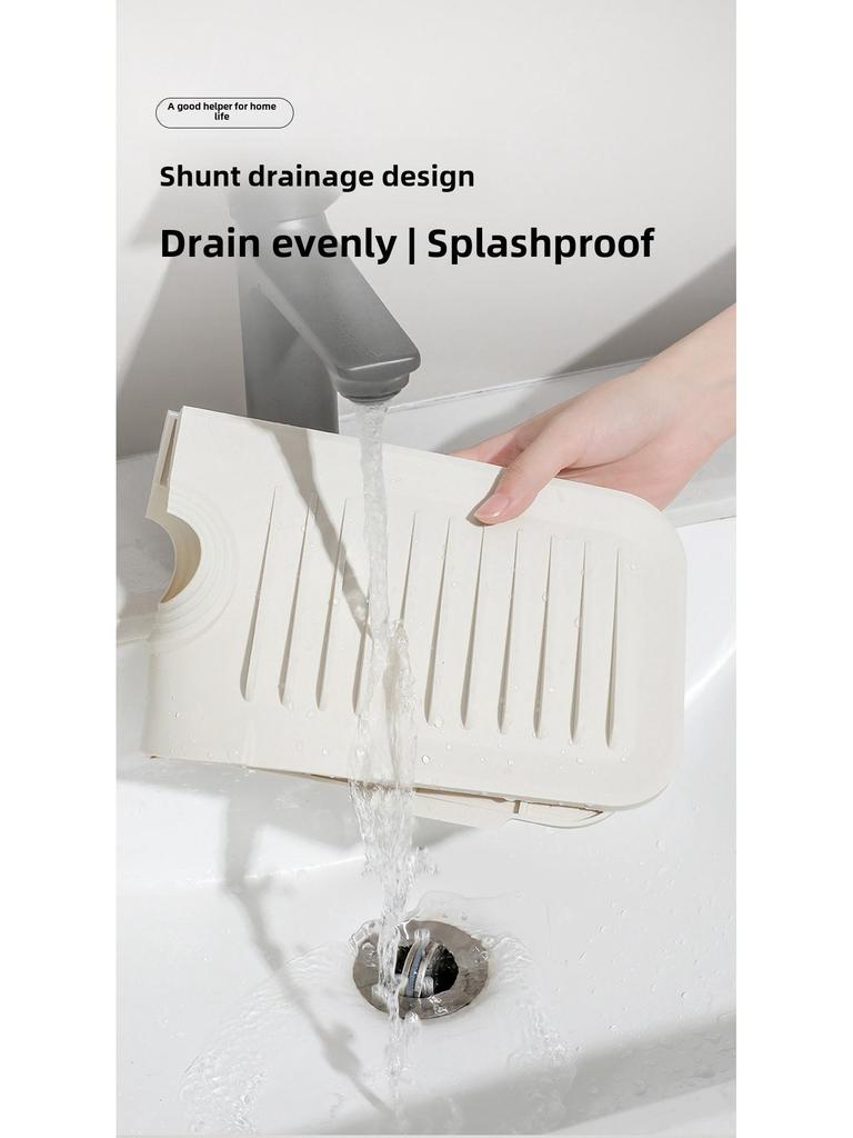 Silicone Faucet Drain Pad - Waterproof Kitchen & Bathroom Splash Mat