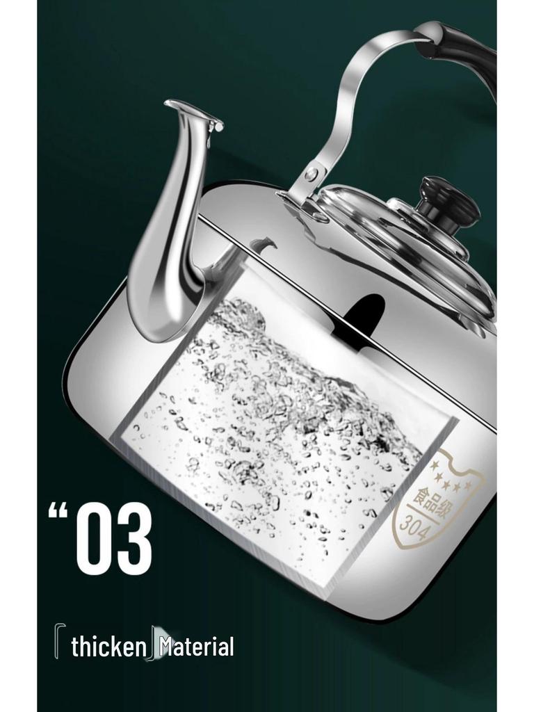 Velkokapacitní 304 nerezová píšťalka na vodu pro plynové a indukční sporáky