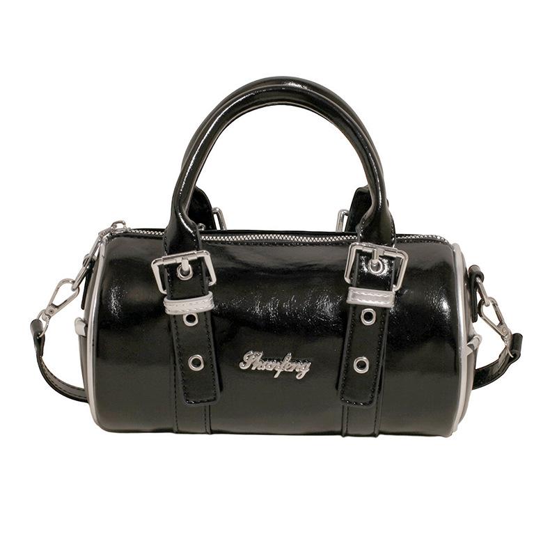 Trend niche design personalized Spice Girl style portable cylinder bag Korean commuter versatile foreign style messenger women's bag