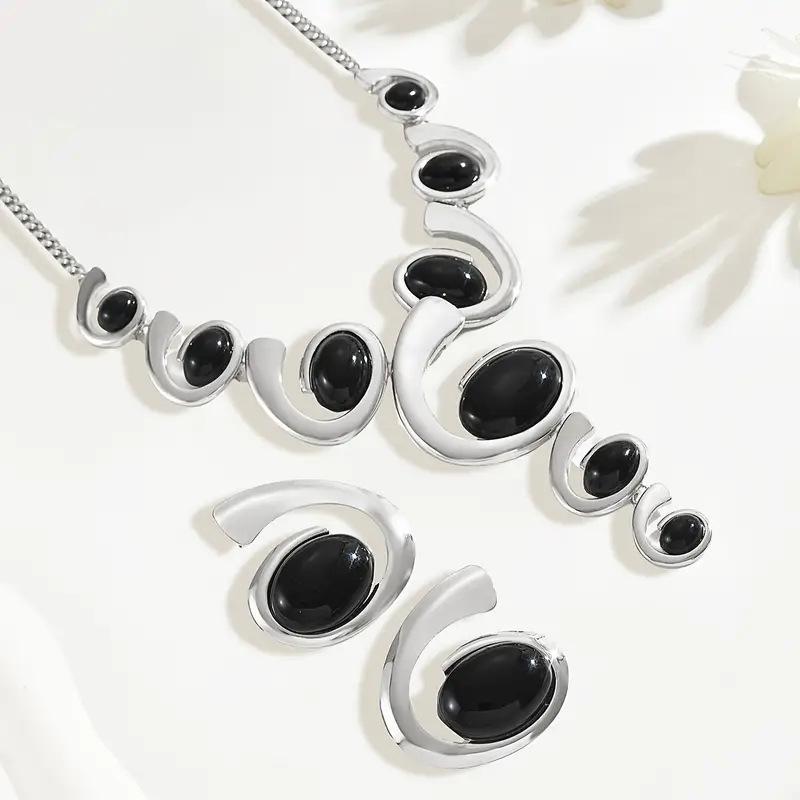 Europäische & Amerikanische Trend-Ohrringe in Schneckenform: Einzigartiges, übertriebenes Design, Modeschmuck-Set.