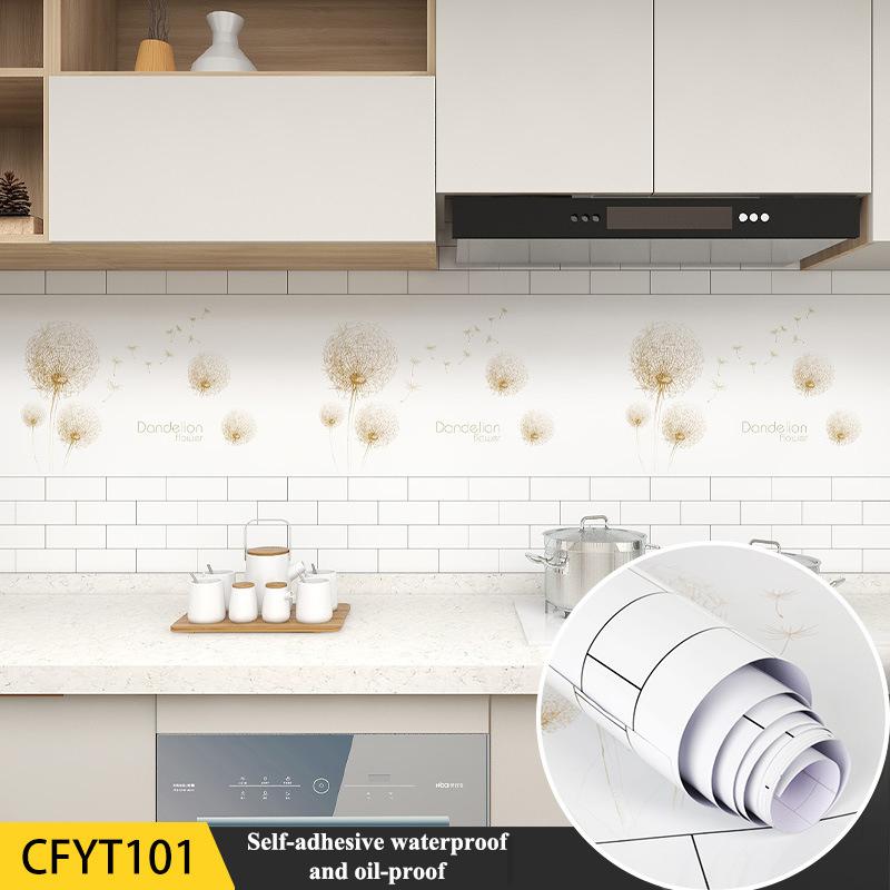 Naklejki Ścienne Kuchenne Odporne na Olej i Wodoodporne PCV Folia Aluminiowa Blat Kuchenki Szafka Samoprzylepna Tapeta do Dekoracji Domu