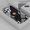 Goldenes Ahornblatt Holzmaserung Kurvenmuster Handyhülle Für iPhone 17 16 15 14 13 12 11 Pro Max Plus 16E 17 Air Gehärtetes Glas Cover